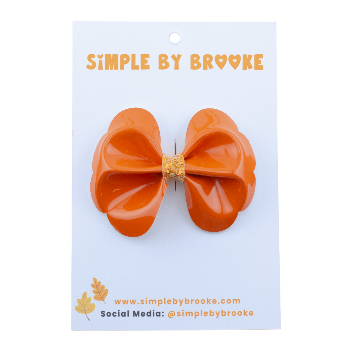 Orange Scallop Bow