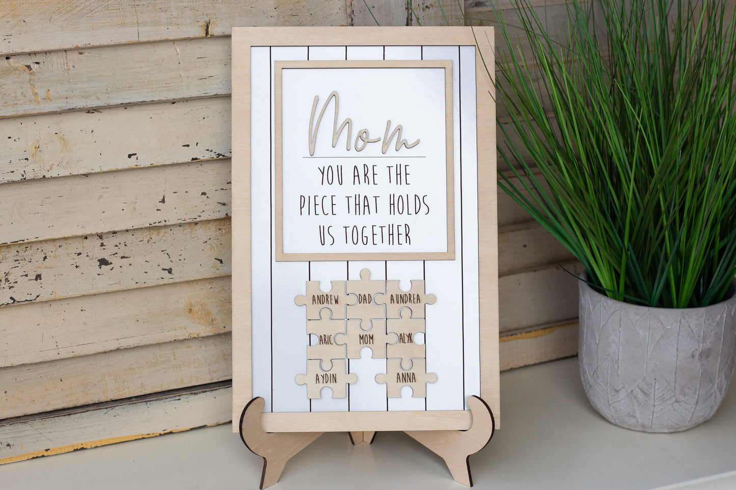 Mom Puzzle Piece Sign