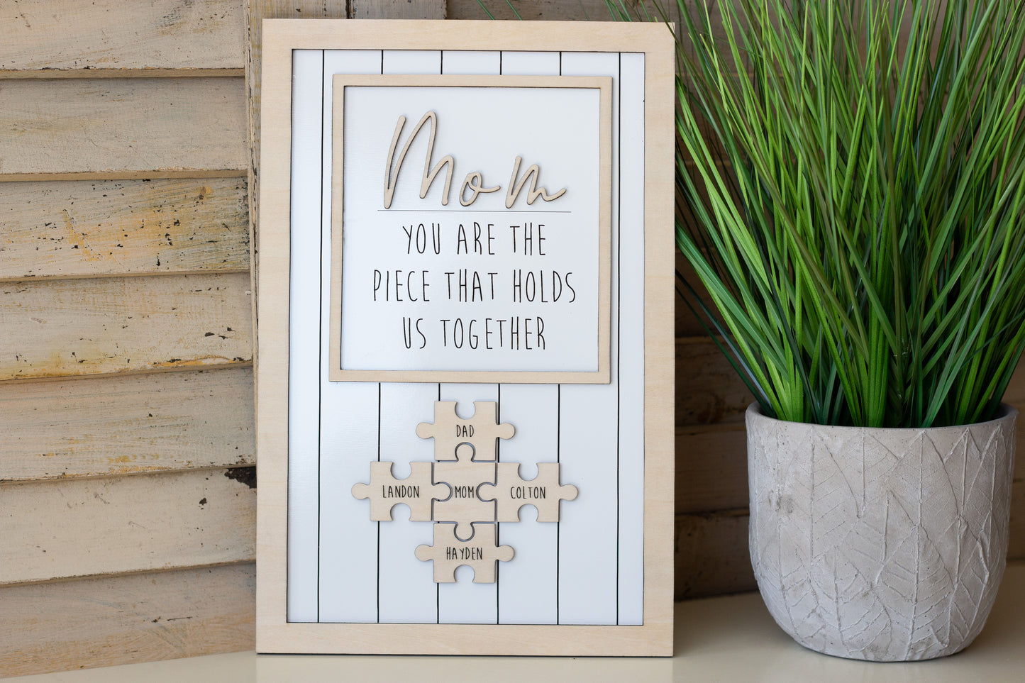 Mom Puzzle Piece Sign