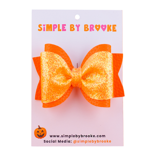 Light Orange Pinch Bow