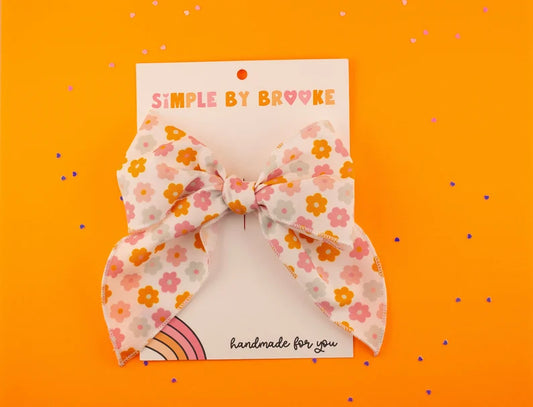 Groovy Flowers Bow