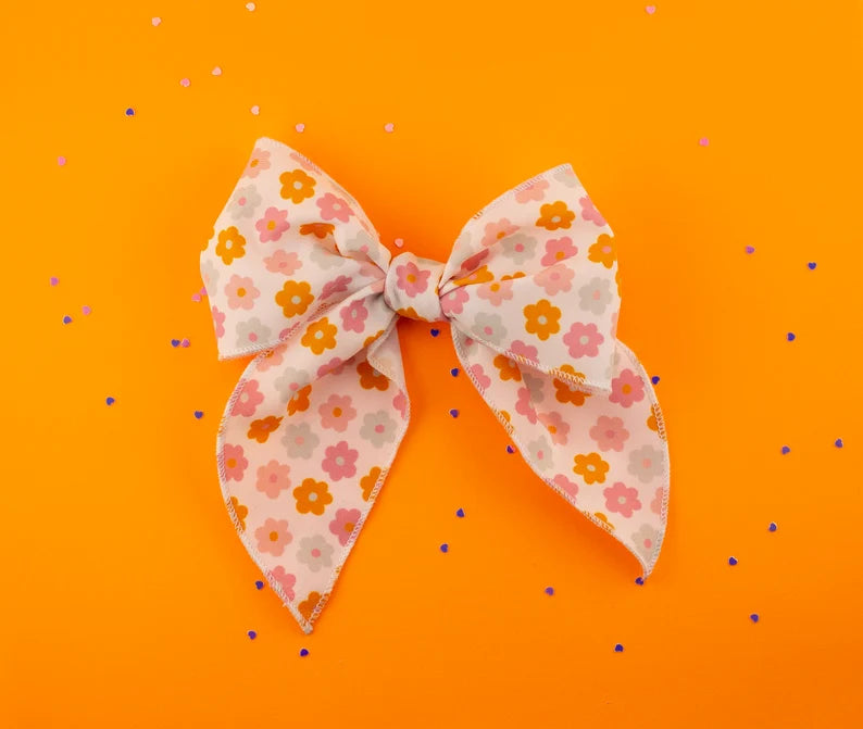 Groovy Flowers Bow