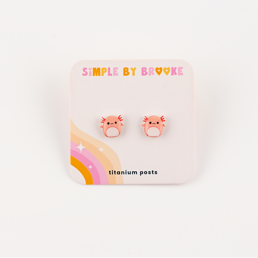 Axolotl Squishmallow Earrings