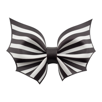 Printed Bat Shaped Leather Bows