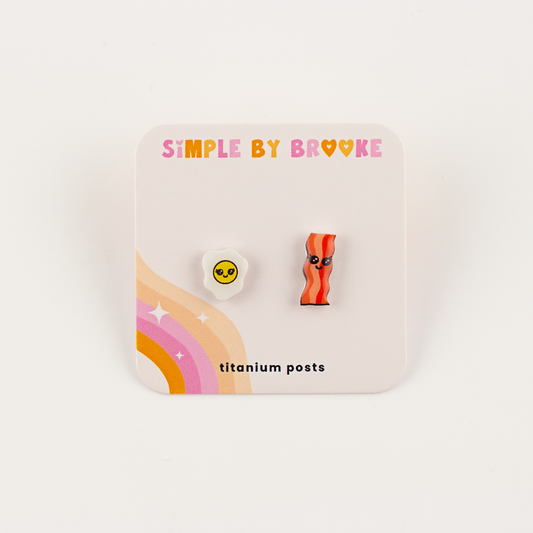 Bacon & Egg Earrings
