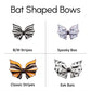 Printed Bat Shaped Leather Bows