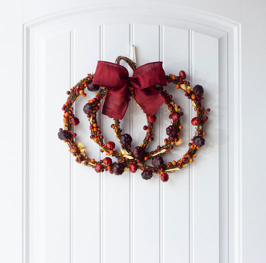 Pumpkin Shaped Berry Wreath