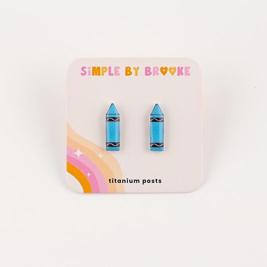 Crayon Earrings (Multiple Colors Available)