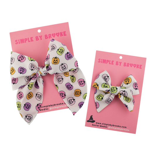 Pastel Jack O Lanterns Bow