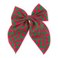 Pink/Green Checkered Hair Bow
