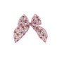 Pink/White School Pencils Bow