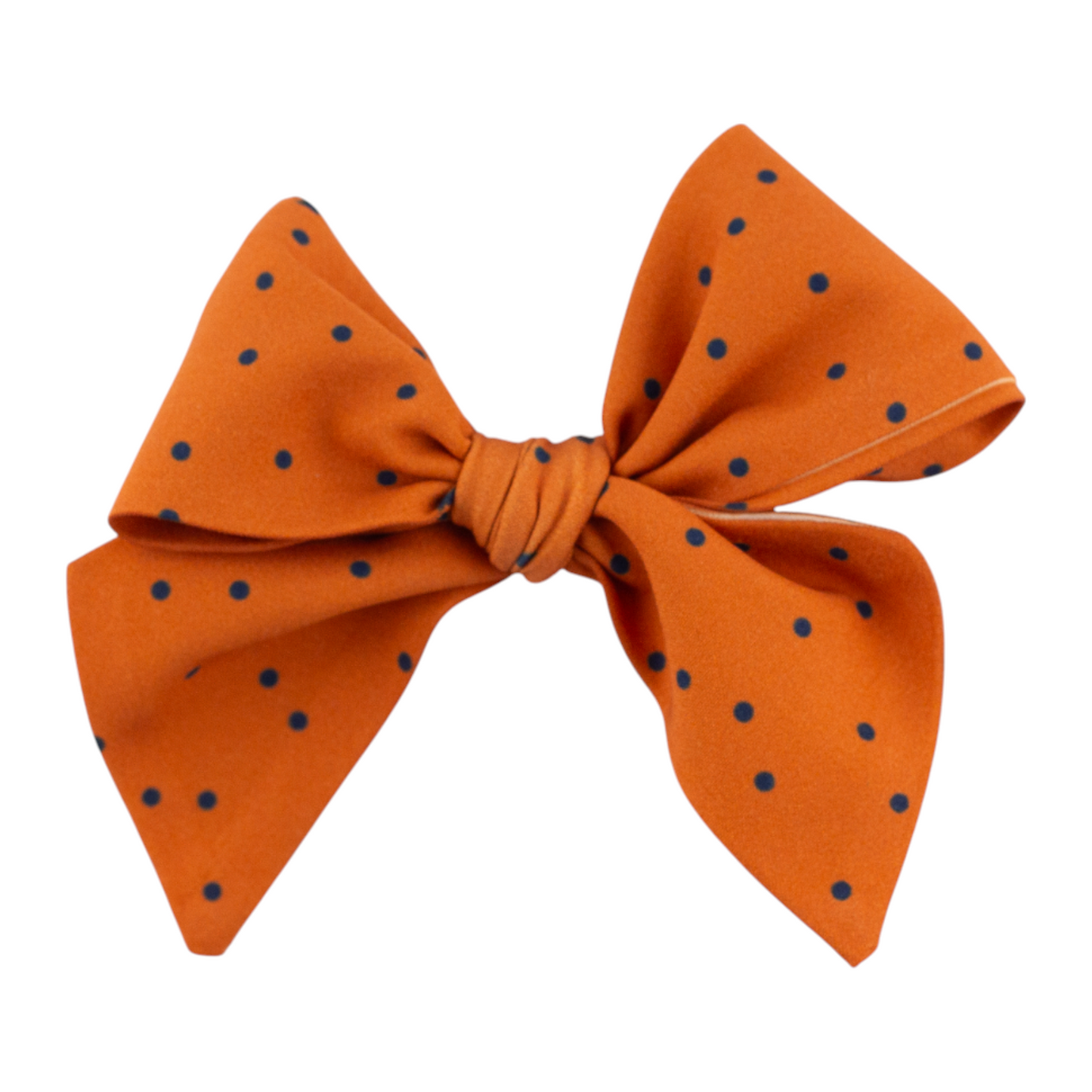 Orange & Black Polka Dot Bow