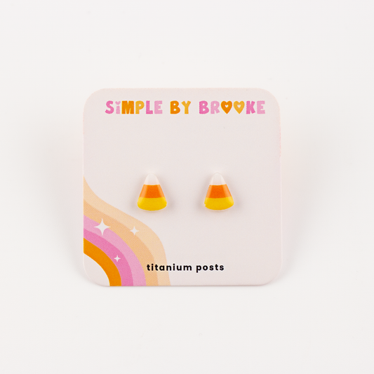 Candy Corn Earrings