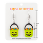 Green Candy Pail Dangle Earrings