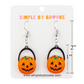 Orange Candy Pail Dangle Earrings