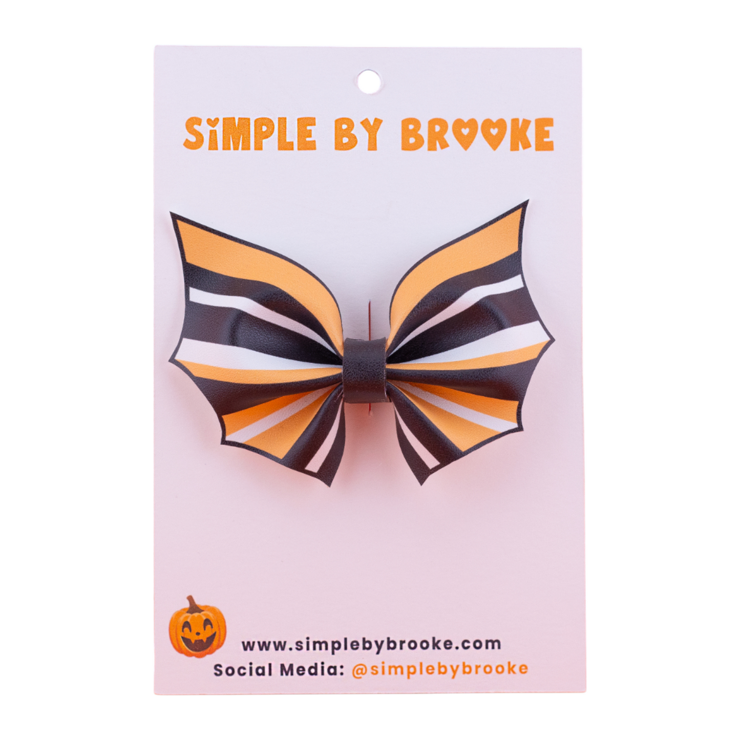 Printed Bat Shaped Leather Bows