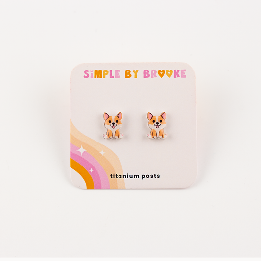 Corgi Dog Earrings