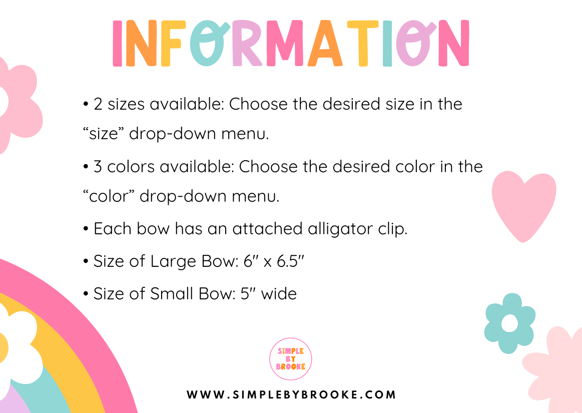 Pencil Hair Bow: Long Tail