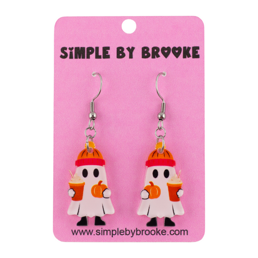 Beanie Ghost Dangle Earrings