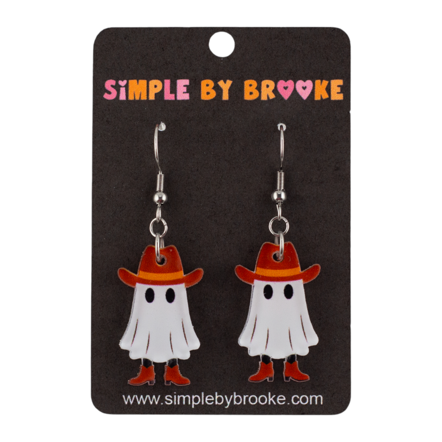 Ghost Cowboy Dangle Earrings