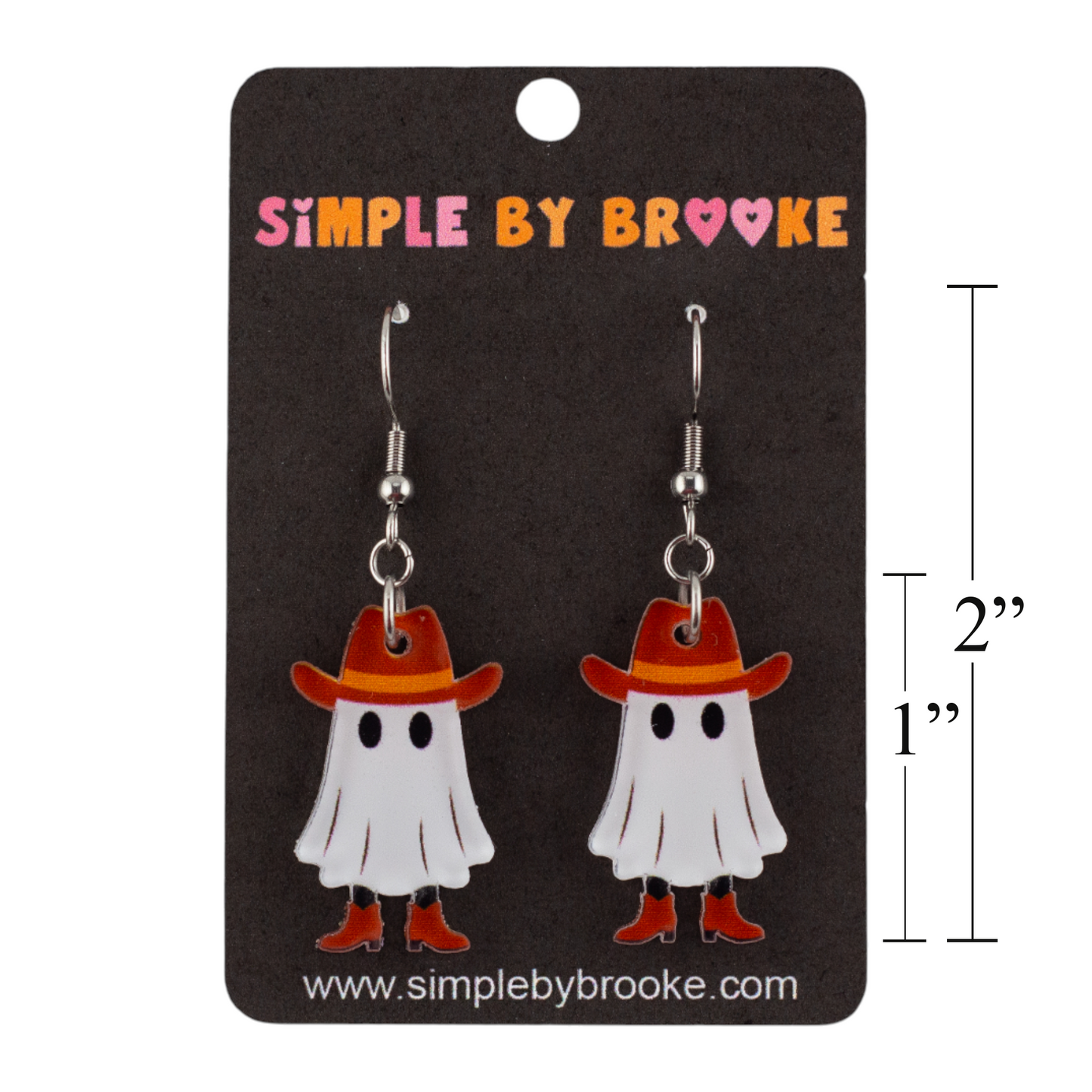 Ghost Cowboy Dangle Earrings