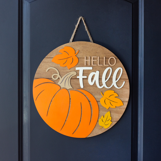 Hello Fall Door Sign