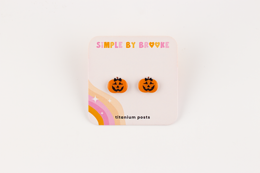 Jack O Lantern Girl Earrings