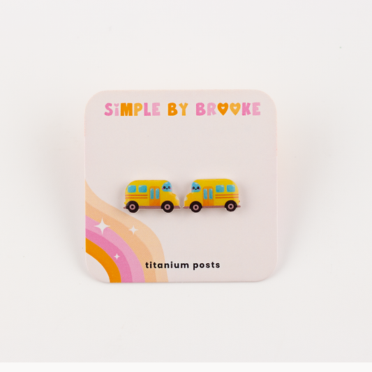 School Bus Earrings