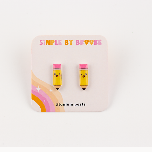 Kawaii Pencil Earrings