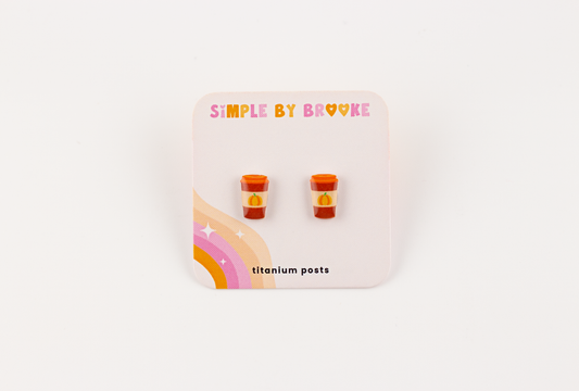 Pumpkin Spice Latte Earrings