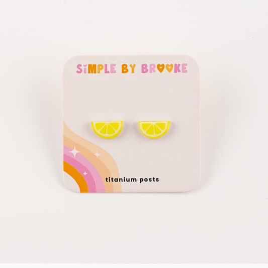 Lemon Wedge Earrings