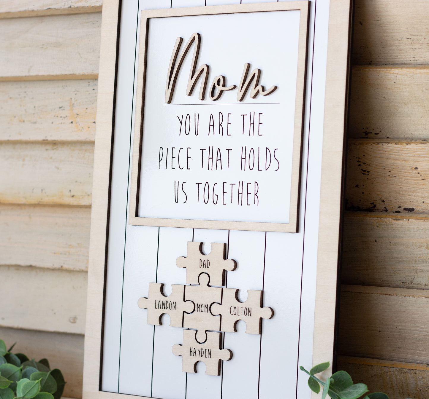 Mom Puzzle Piece Sign