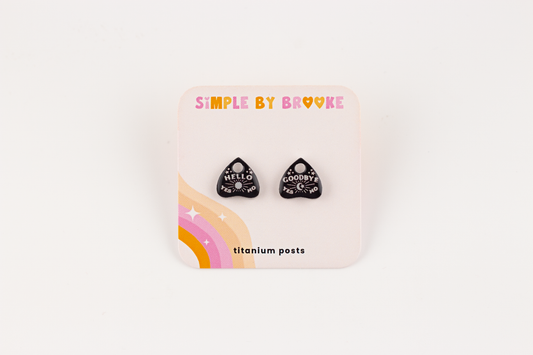 Ouija Planchette Earrings