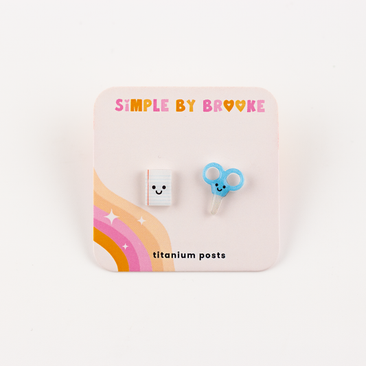 Paper and Scissor Earrings