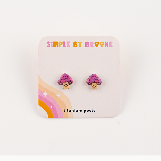 Kawaii Mushroom Earrings