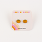 Pumpkin with Green Stem Earrings