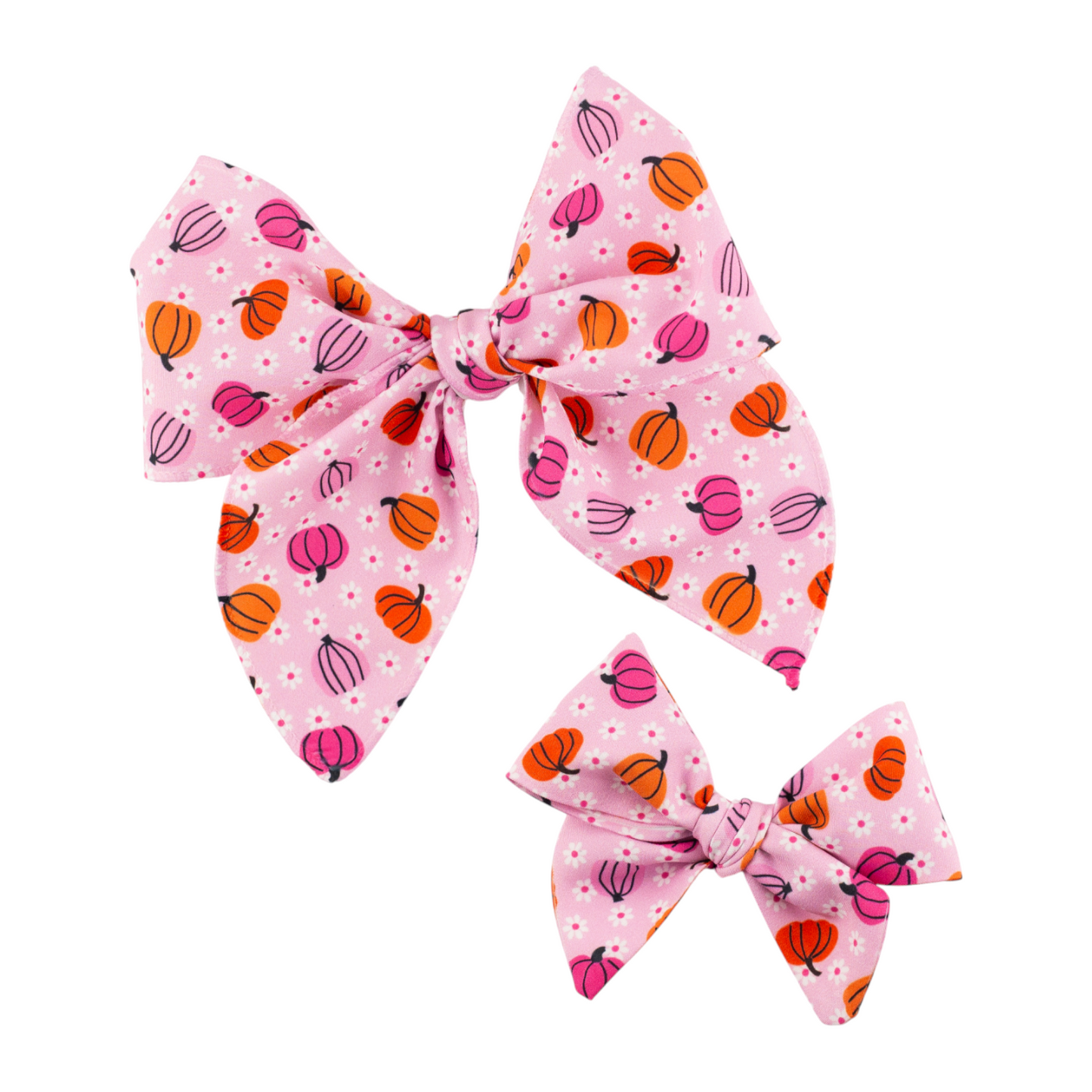 Pumpkins on Pink Bow