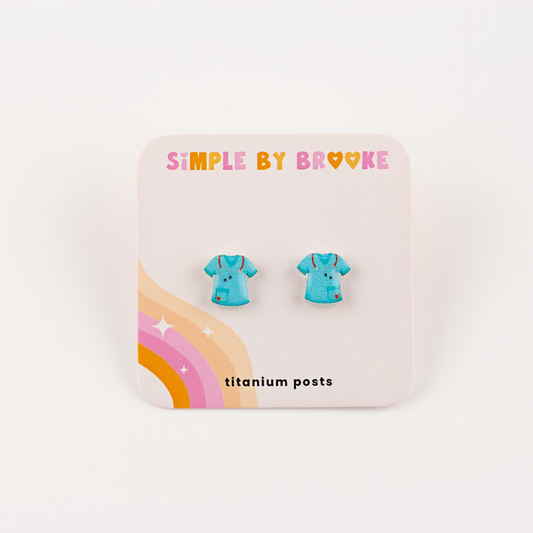Scrub Top Earrings