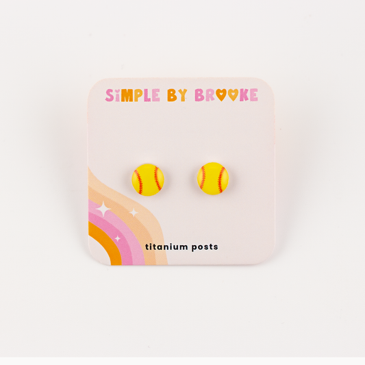 Softball Earrings