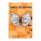 Printed Bat Shaped Leather Bows