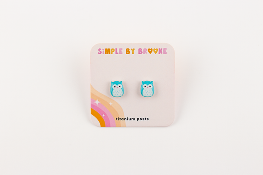 Owl Squishmallow Earrings