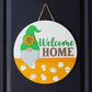 Welcome Home Gnome Fall Door Sign
