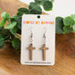 Wooden Cross Dangle Earrings