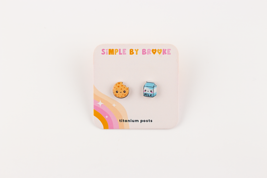 Milk and Cookie Earrings