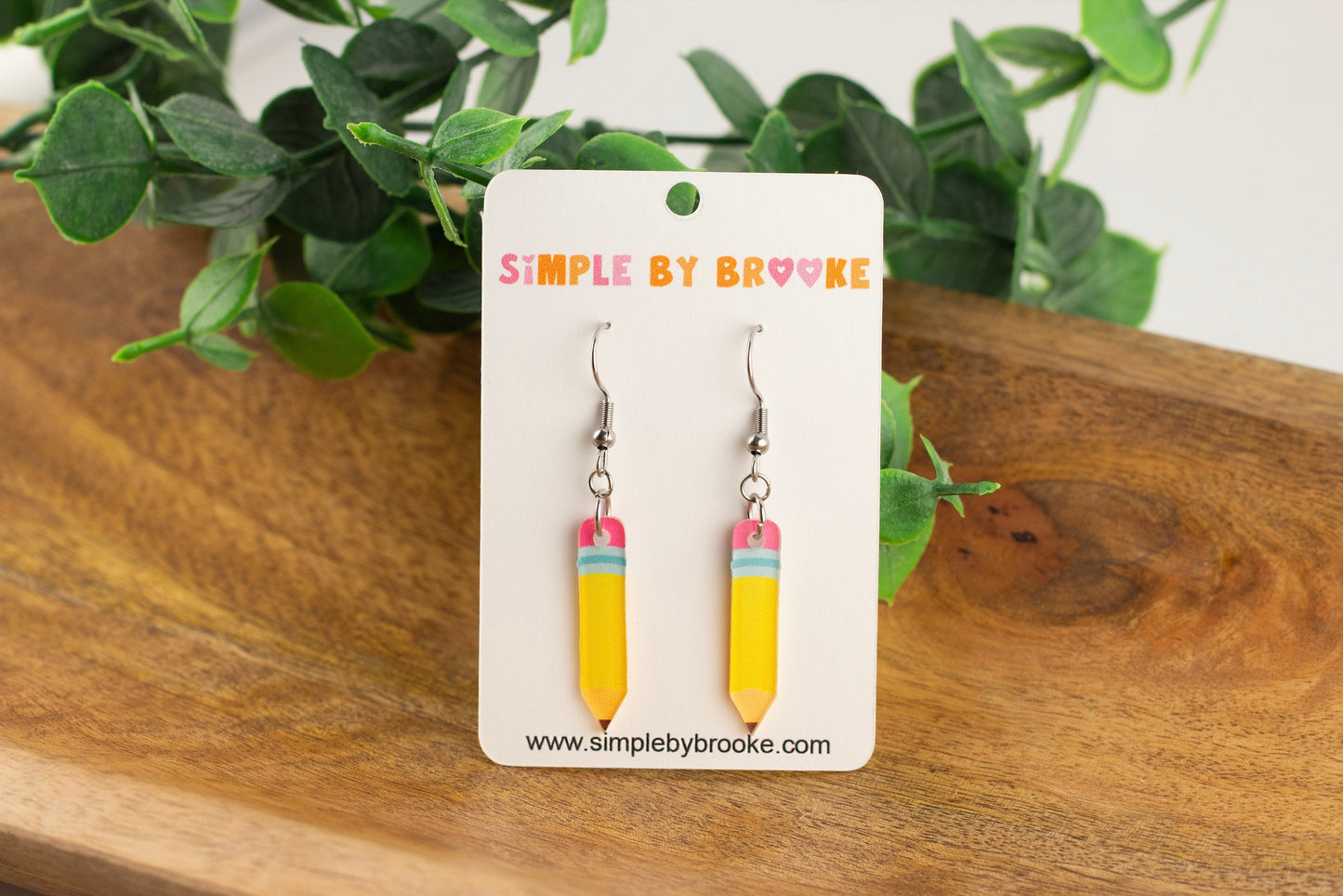 Pencil Dangle Earrings