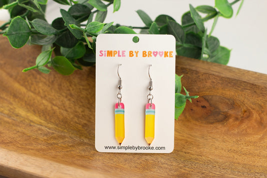 Pencil Dangle Earrings