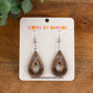Wooden Boho Teardrop Dangle Earrings
